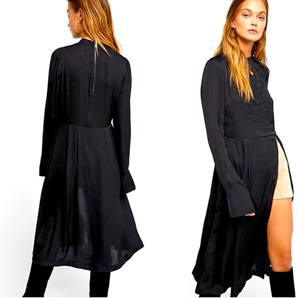 Free People, XS, New Day Tunic in black, beautiful statement garment! EUC!!